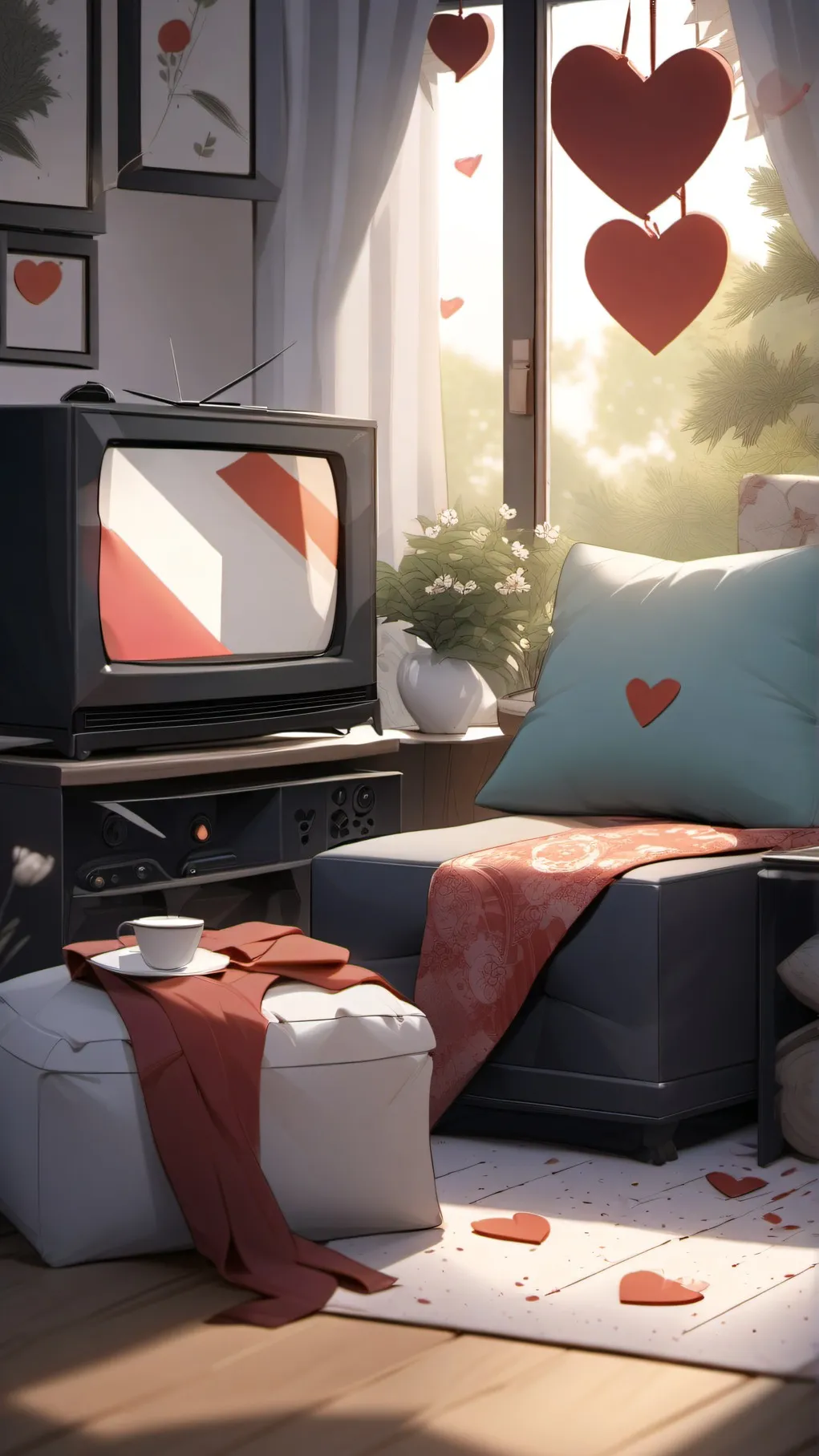 ai character: HEART EYES REACT background