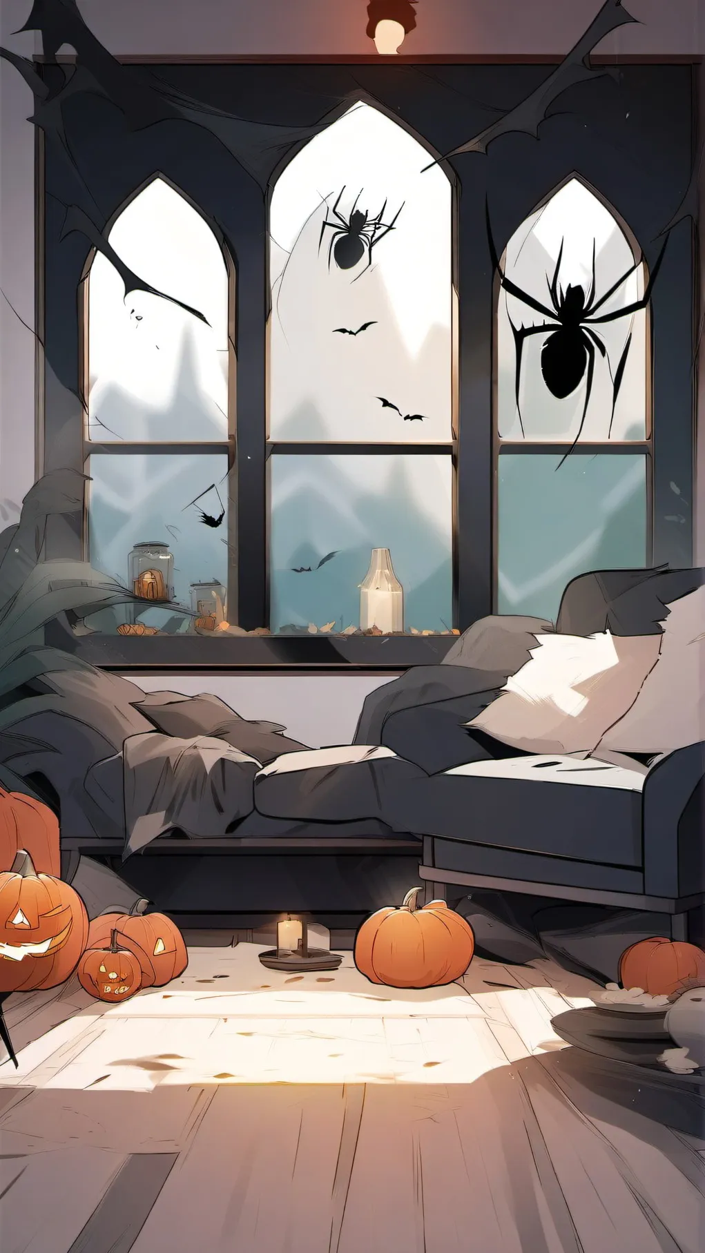 ai character: Creepypasta reacts background