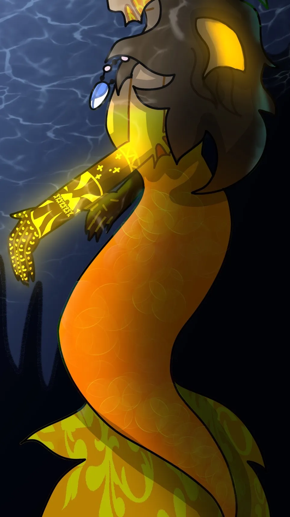 ai character: Moana 🪸 Siren AU background