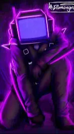 ai character: shadow tv man background