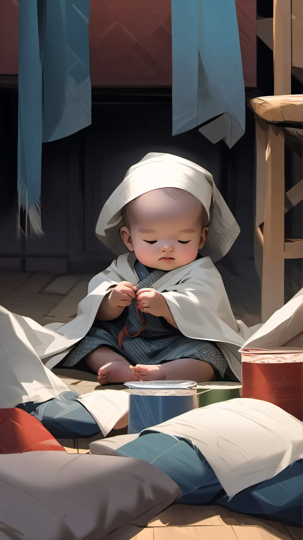 ai character: baby girls background