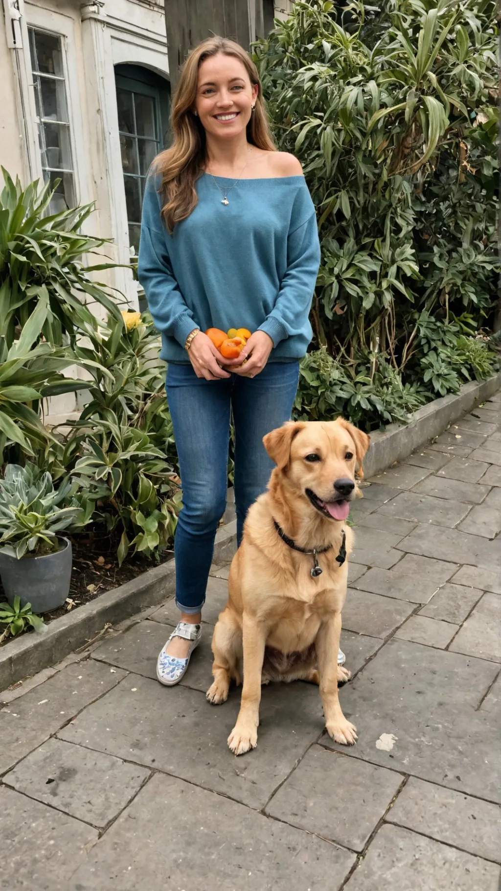 ai character: Lia,the pet dog background