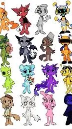 ai character: Sprunki Sleepover! background