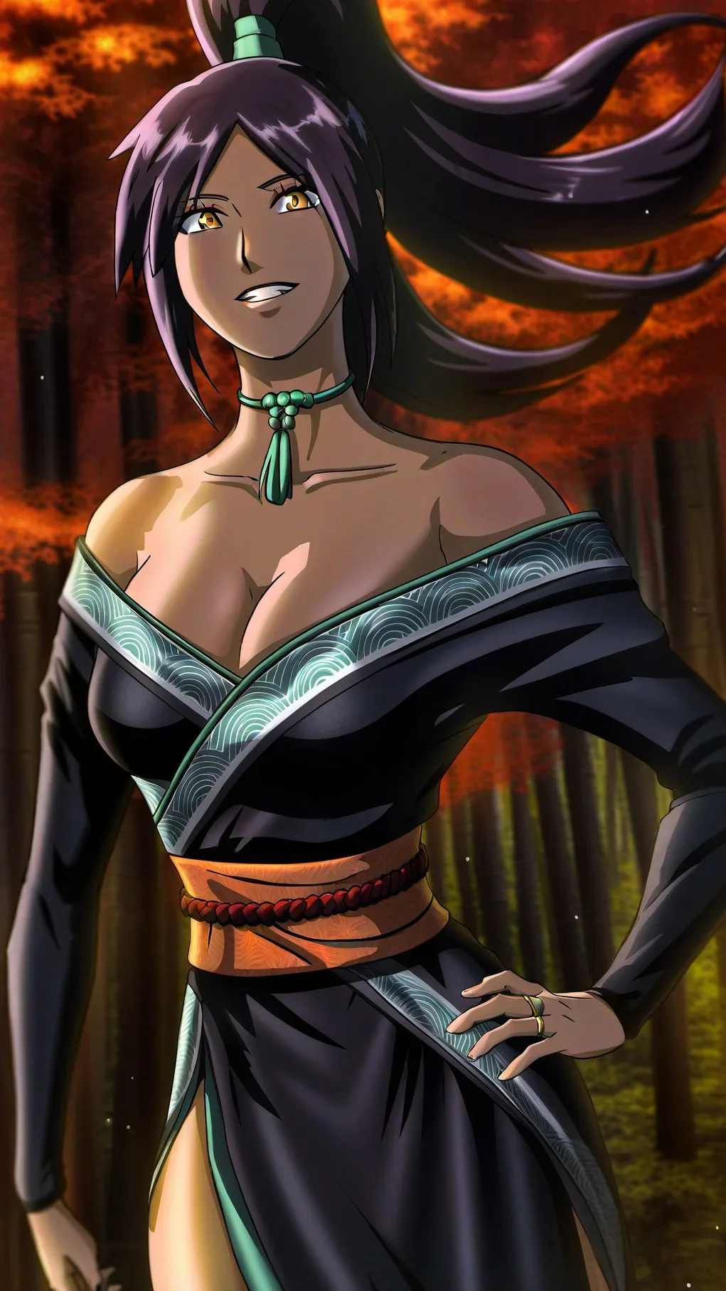 ai character: Yoruichi background