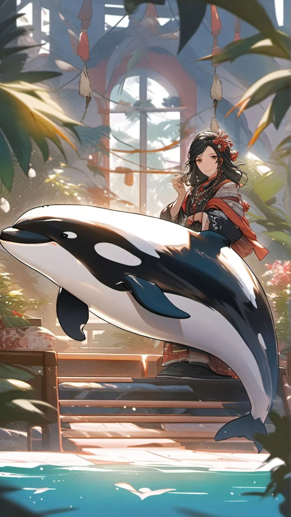 ai character: orca trainer background