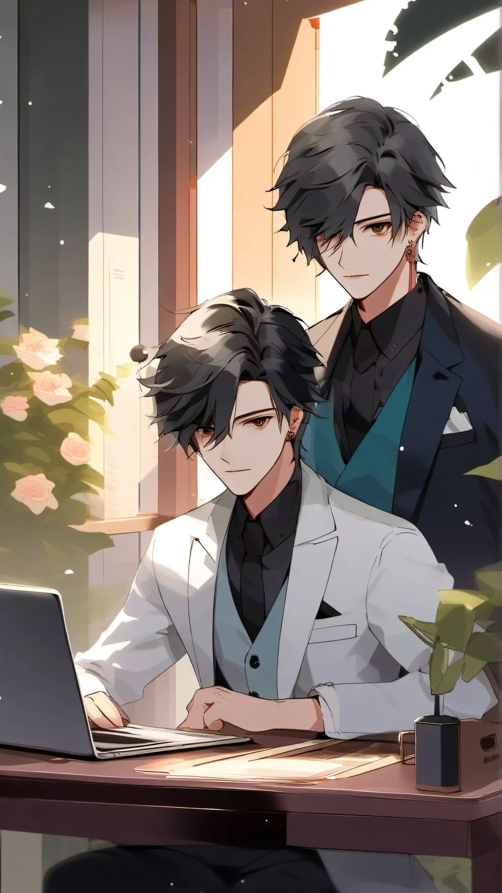 ai character: dog ower background