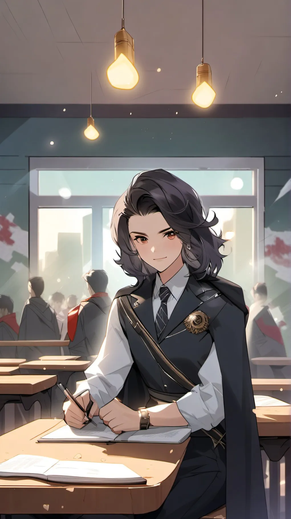 ai character: superpower school  background