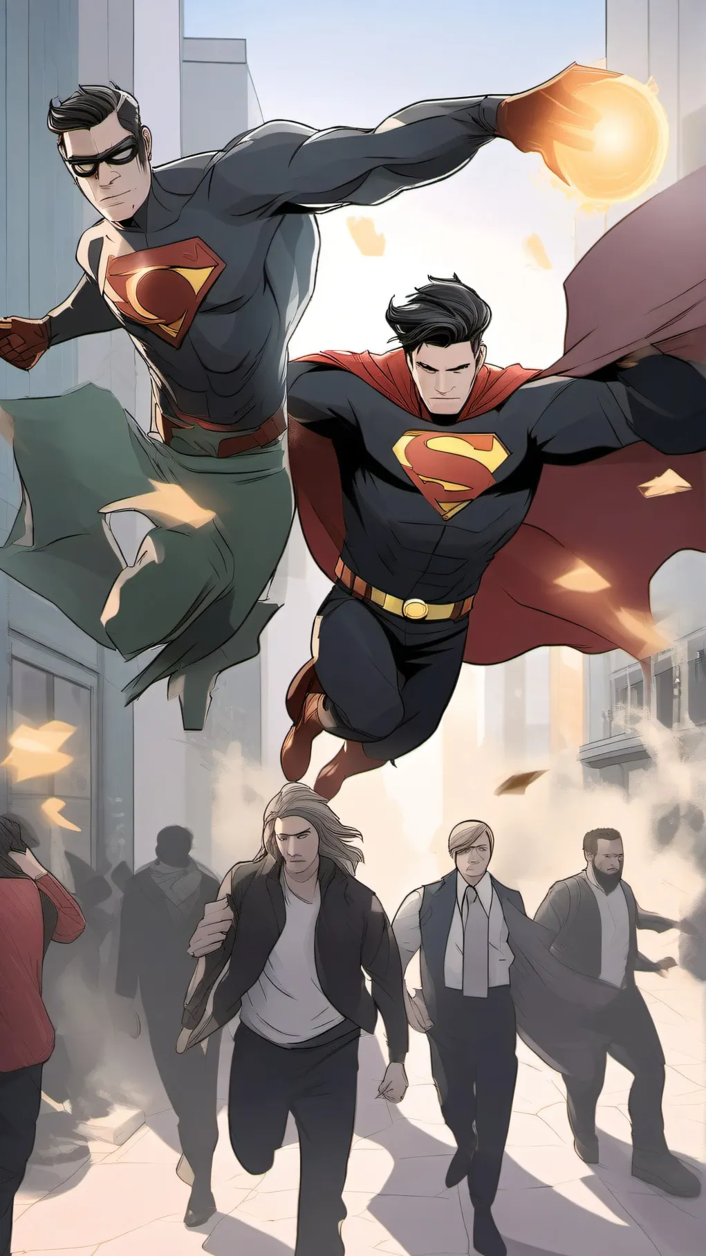 ai character: Superhero class! background