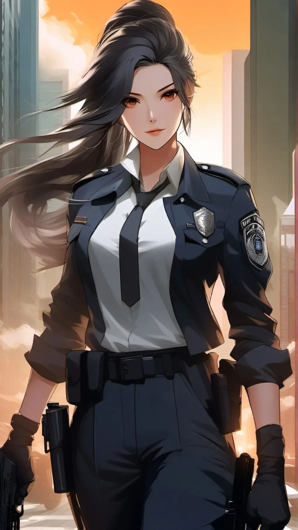 ai character: Officer Eveline background