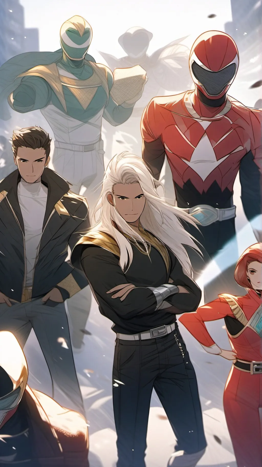 ai character: power rangers background