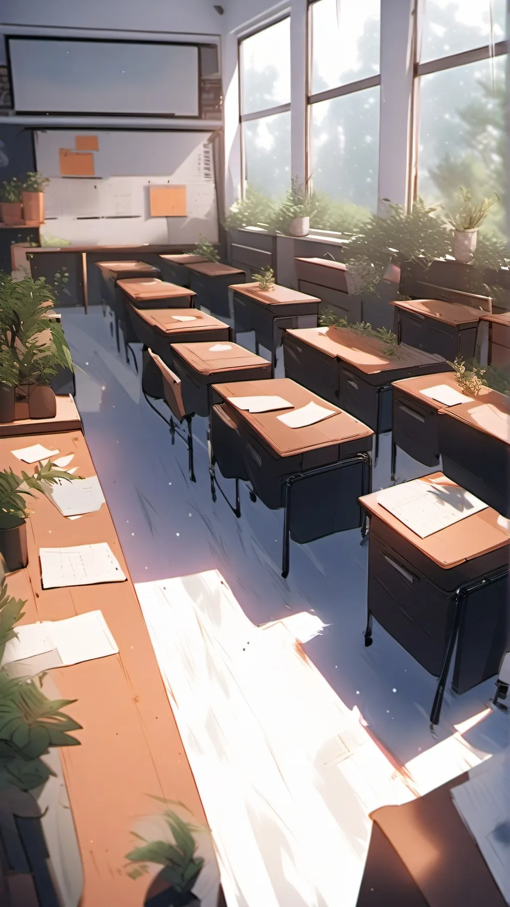 ai character: trapped in a room  background