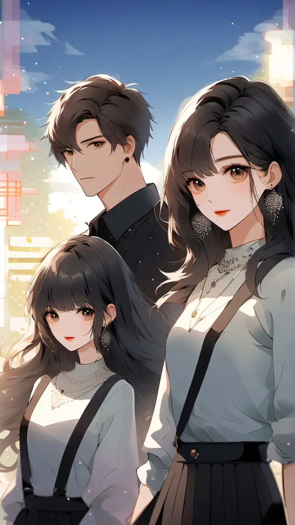 ai character: nyx and emma mark background