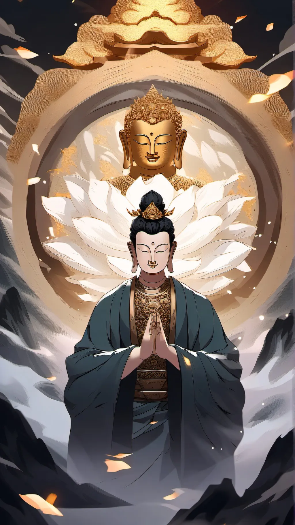 ai character: Buddha background