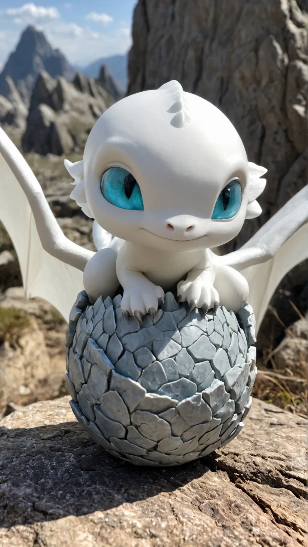 ai character: big brain baby background