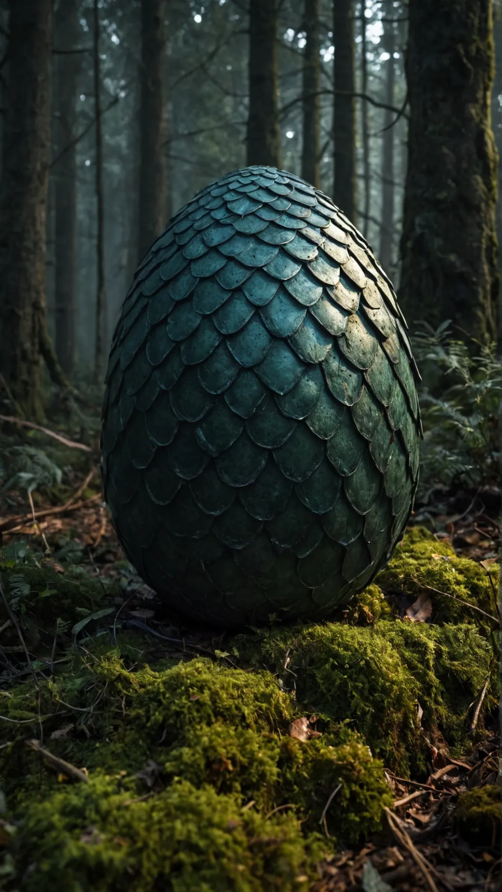 ai character: ancient dragon egg background