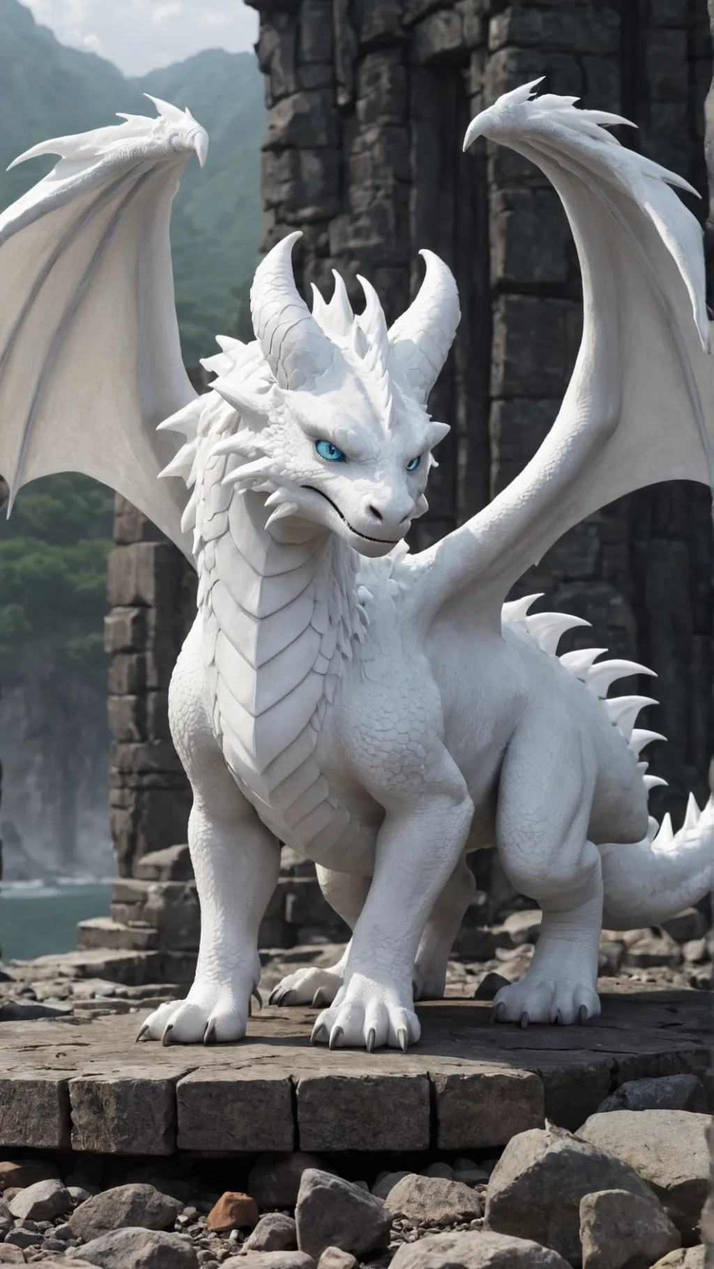 ai character: sad dragon background