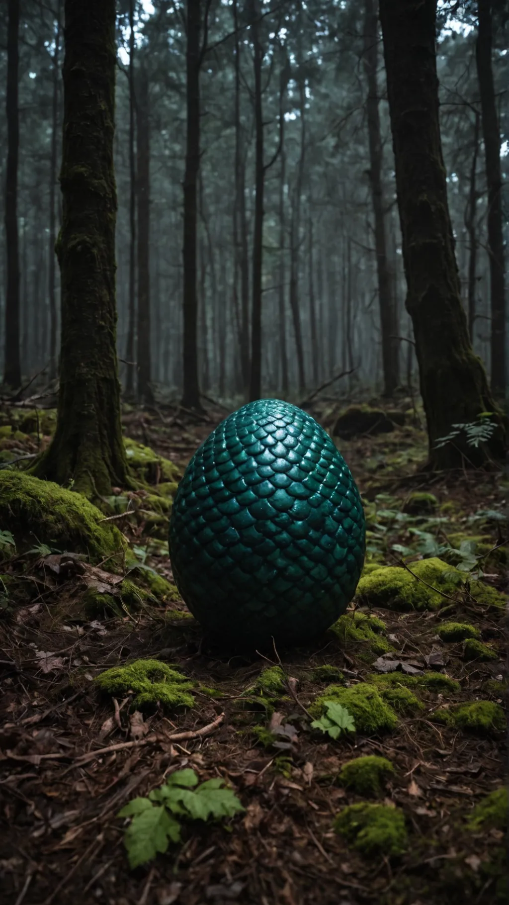 ai character: lost dragon egg background