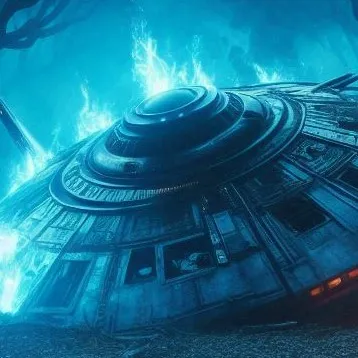 chat with ai character: crashed UFO ship