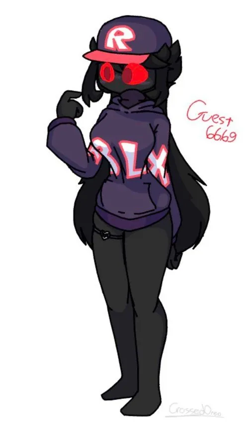 ai character: Guest but with 666 background