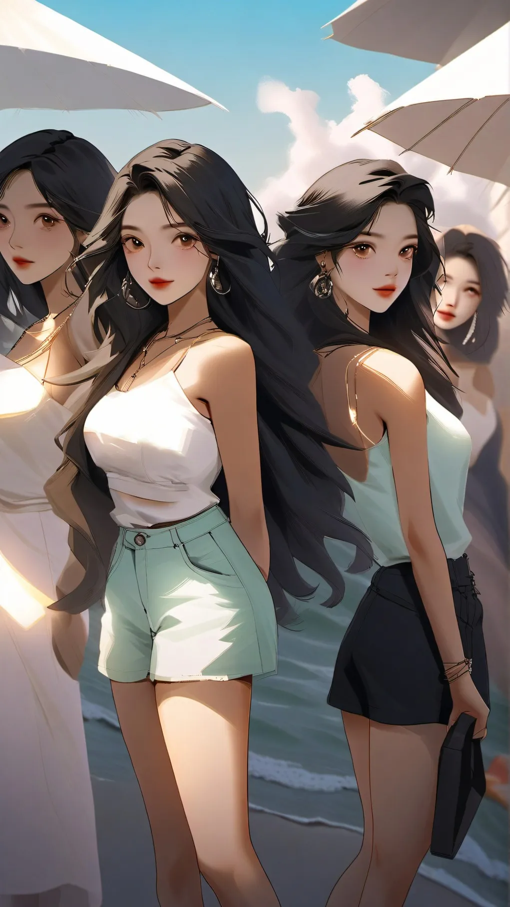 ai character: dandadan girls background