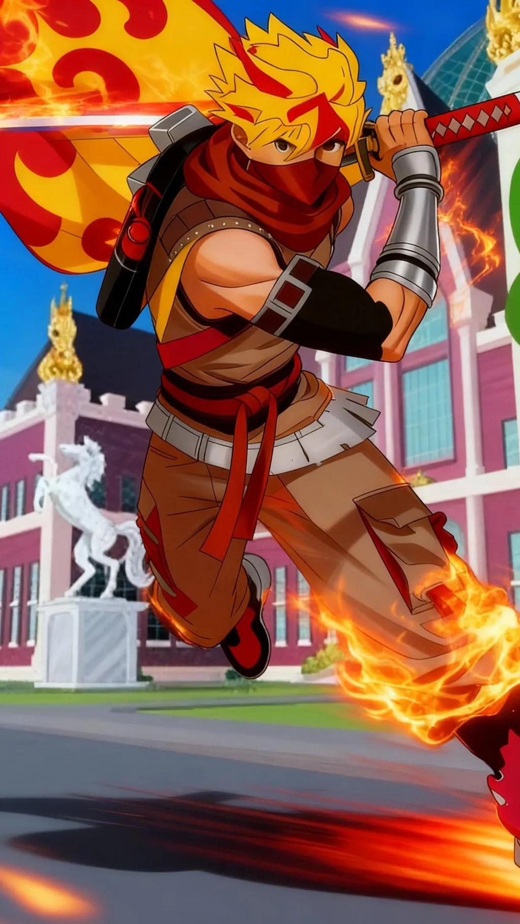 ai character: SUNSET STRIDER  background