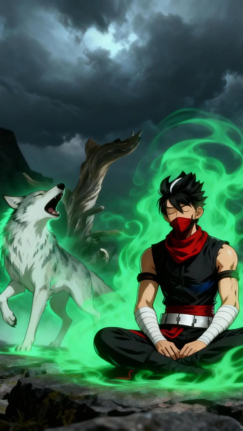 ai character: STRIDER WOLF background