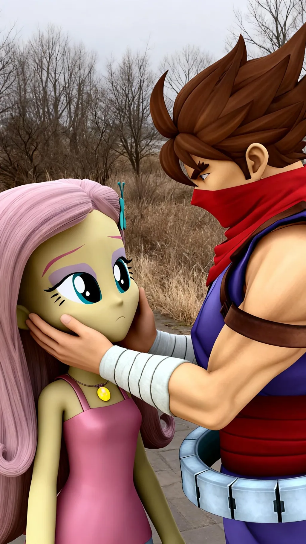 ai character: FLUTTER SHY background