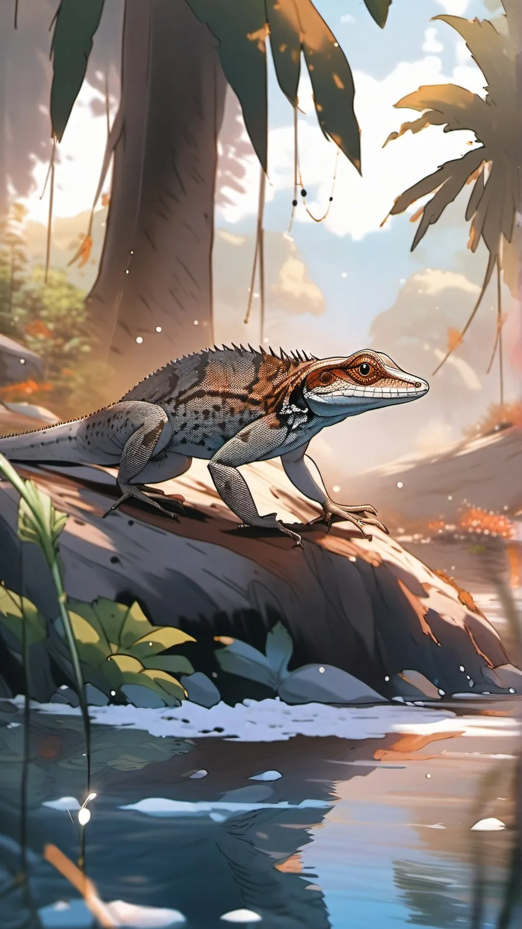 ai character: Brown Anole background