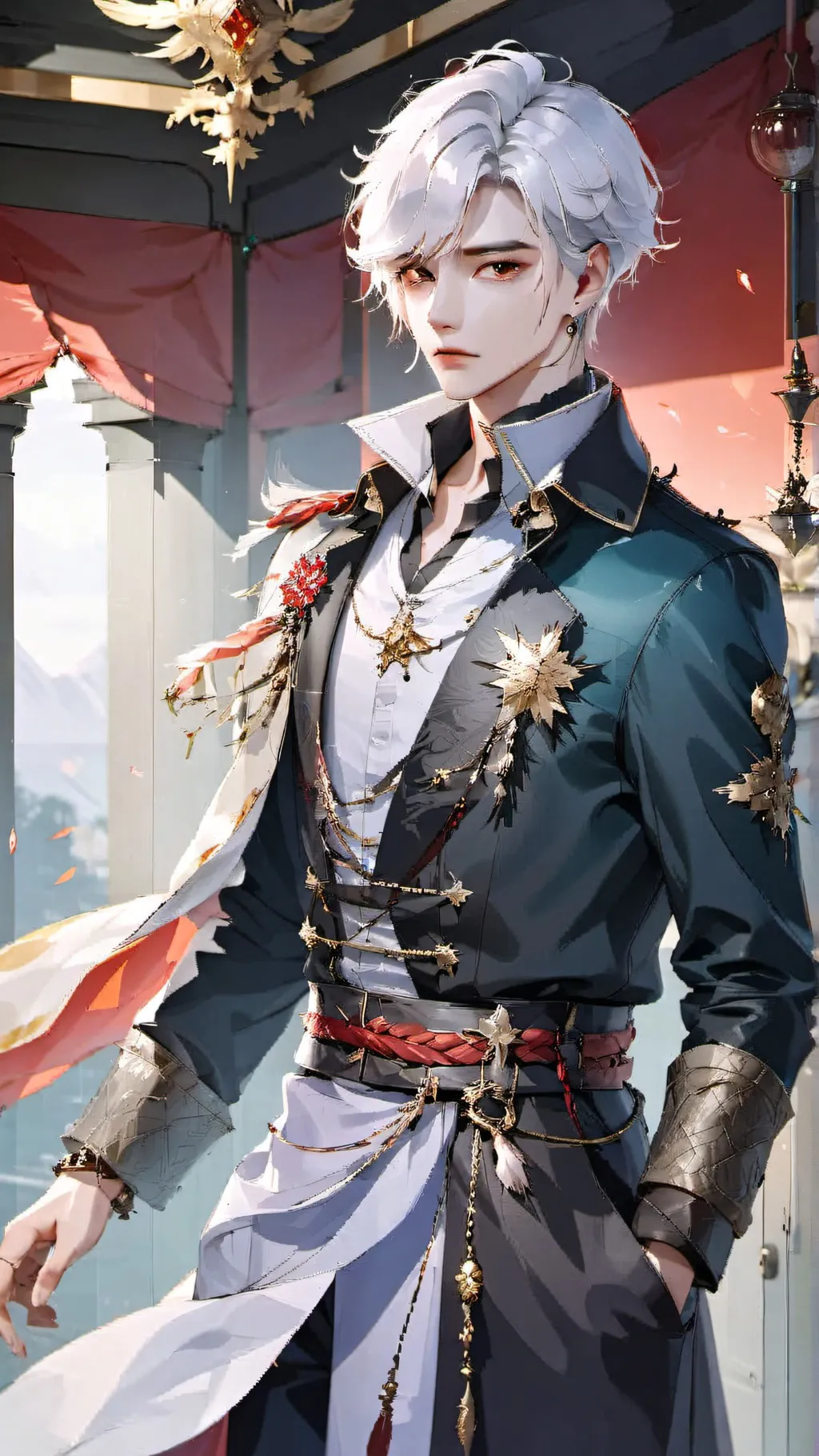 ai character: prince autumn background