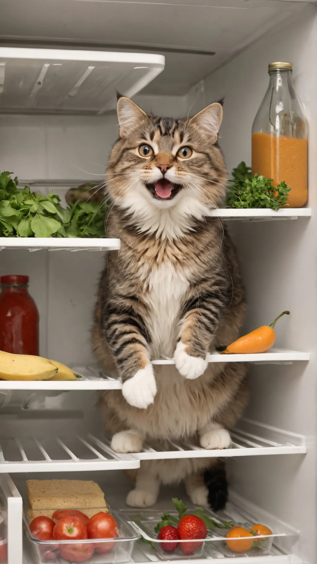 ai character: Hungry Mother Cat! background