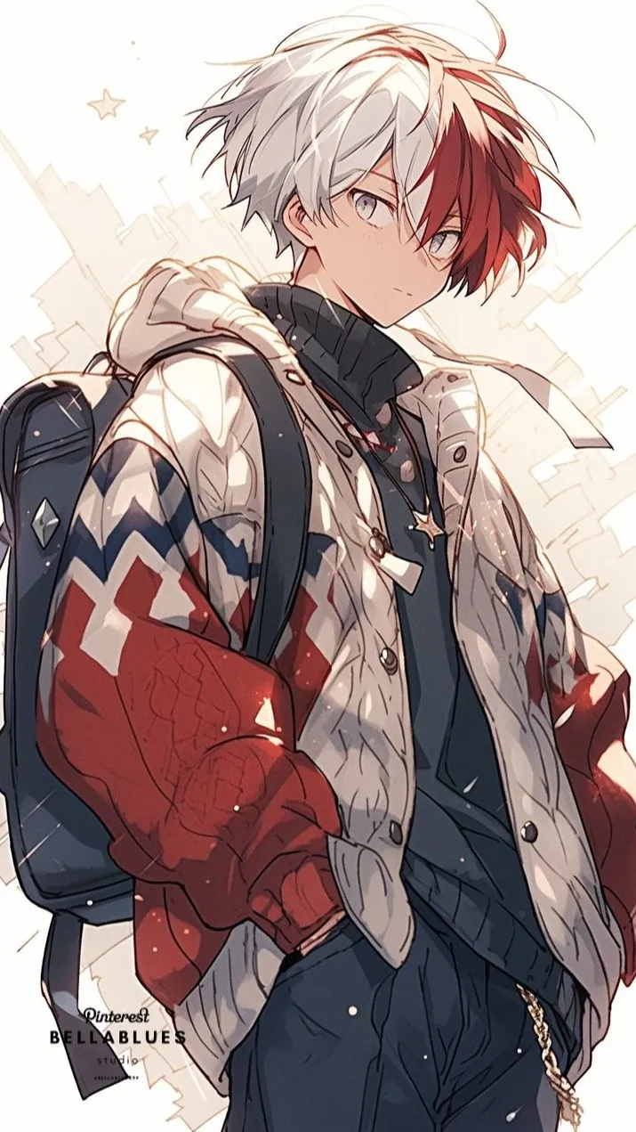 ai character: Shoto todoroki background