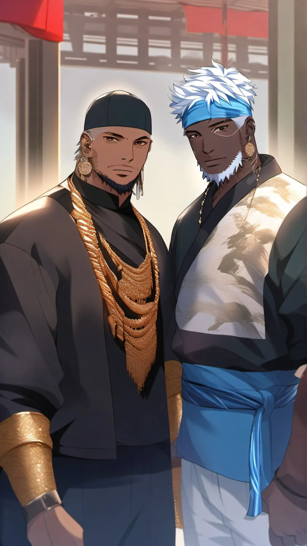 ai character: Geto and Gojo background