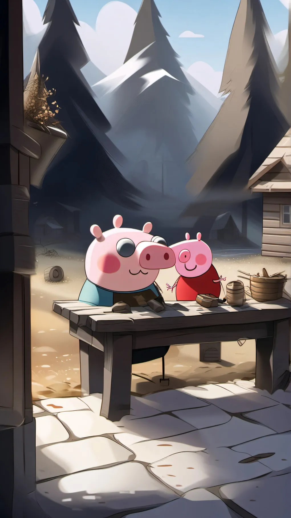ai character: Peppa Pig Story background