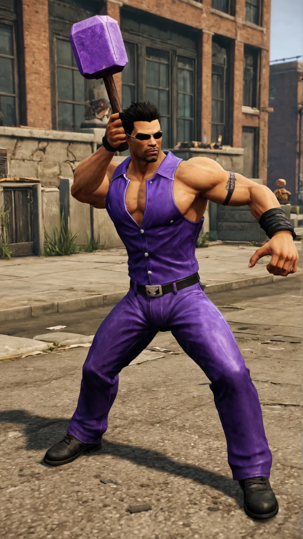 ai character: Saint Hammer Hero background