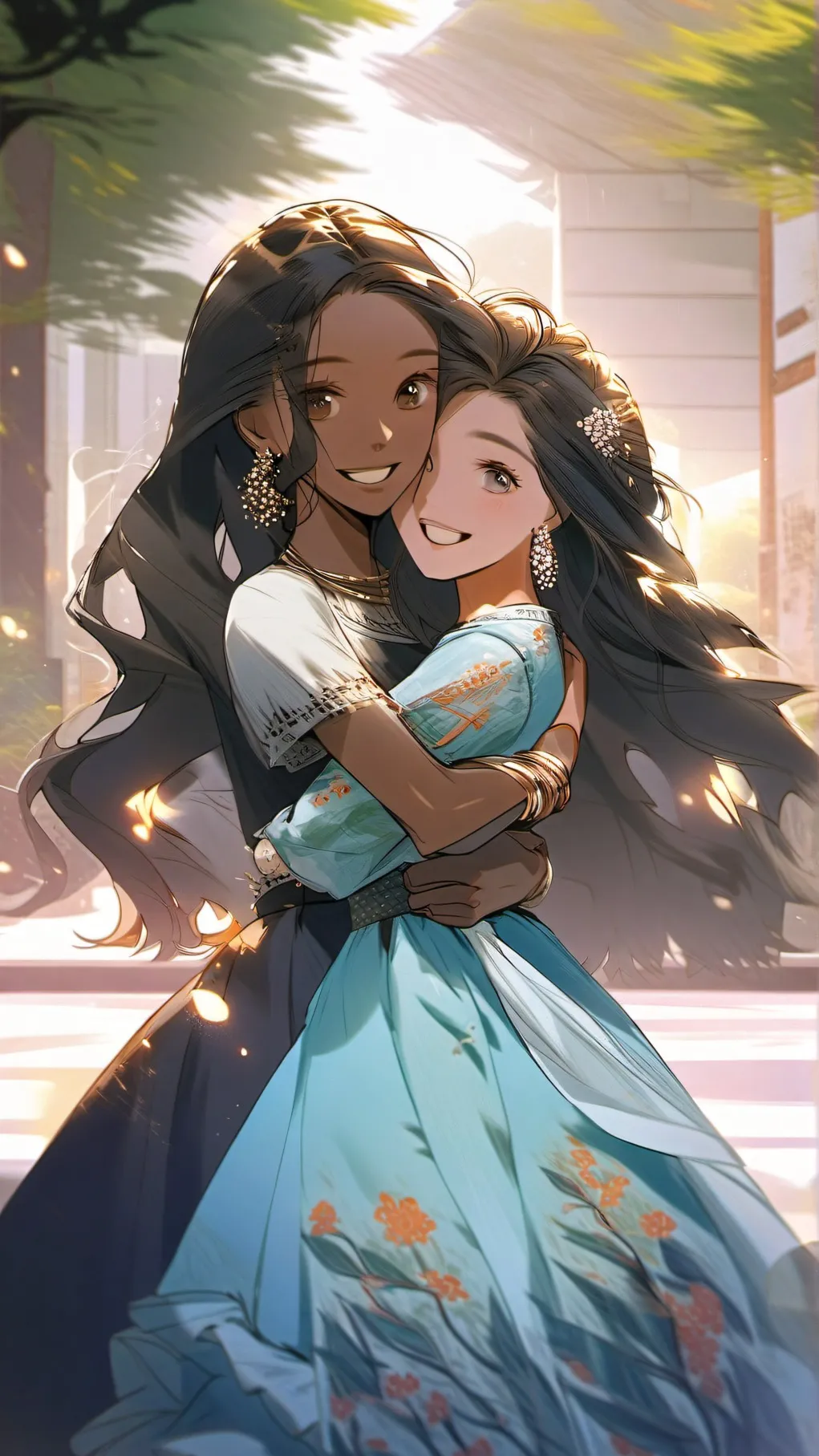 ai character: dawn and khea background