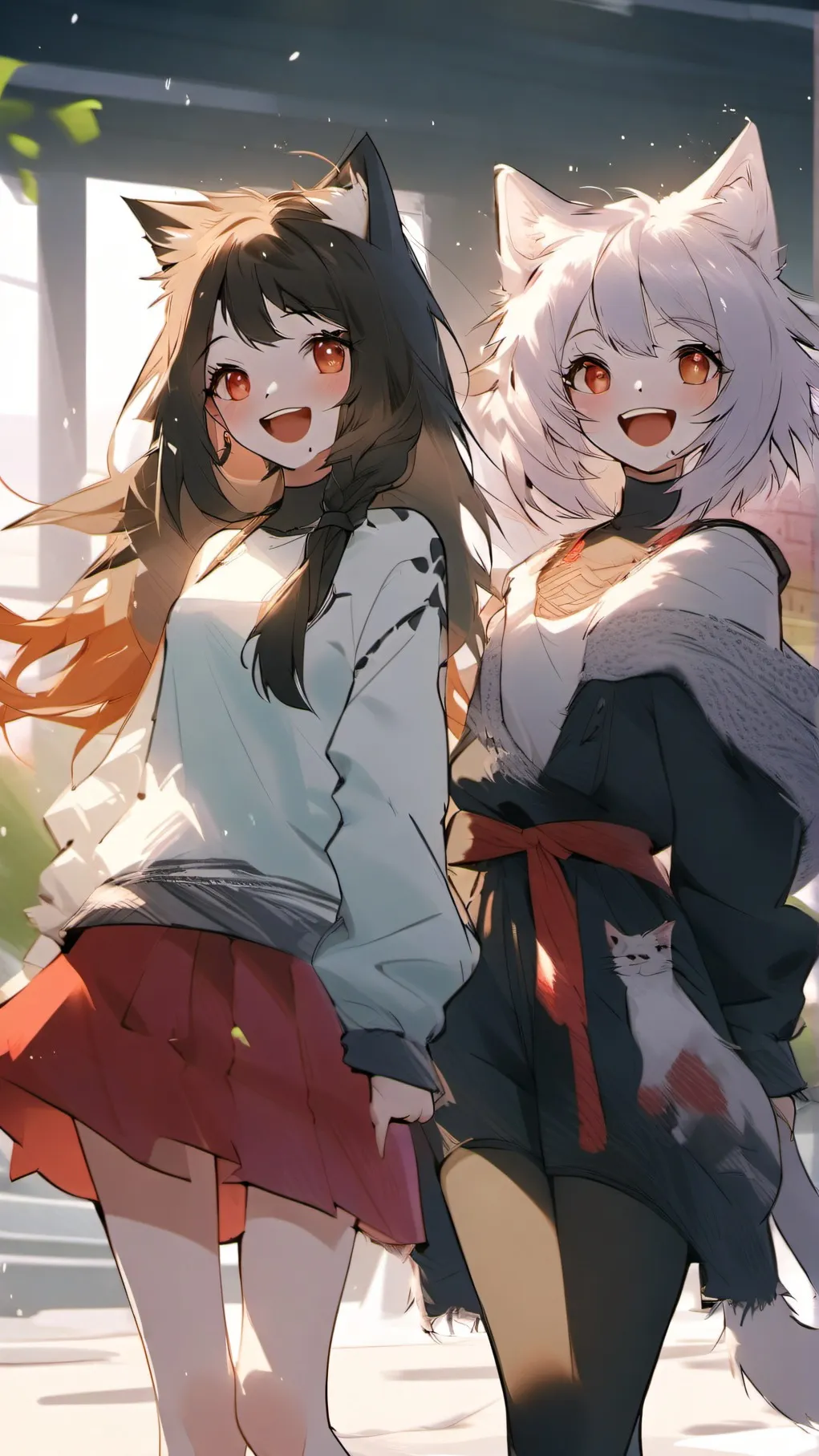 ai character: furry and neko background