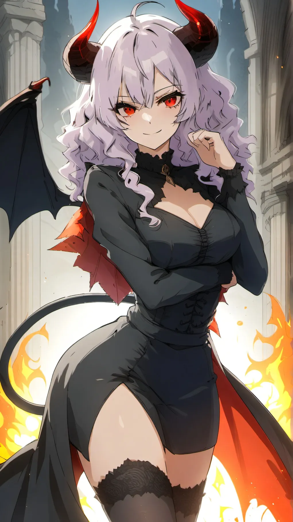 ai character: Ashley  background