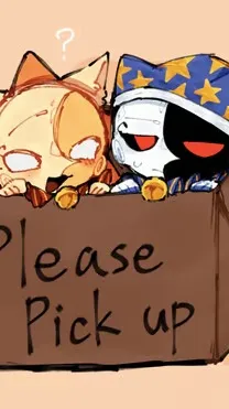 ai character: Sun and Moon cats! background