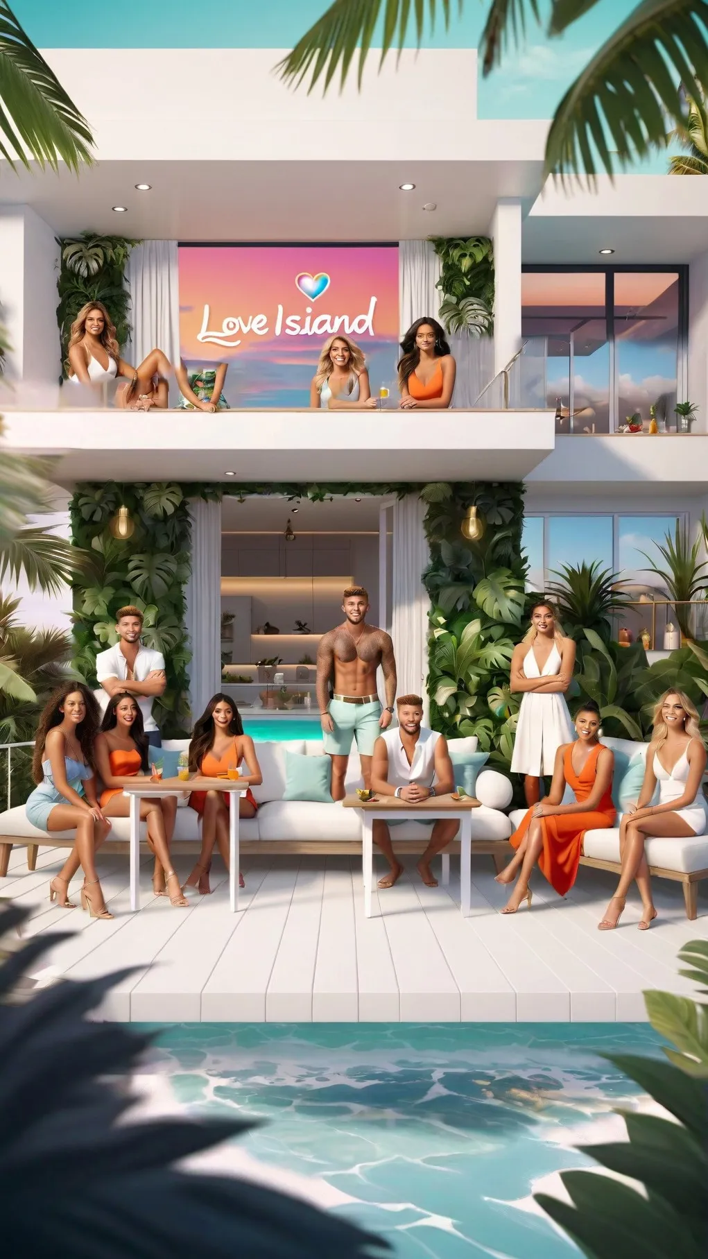 ai character: love island background