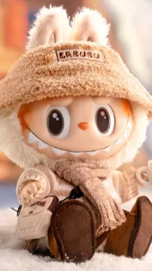 ai character: Vinyl Labubu background