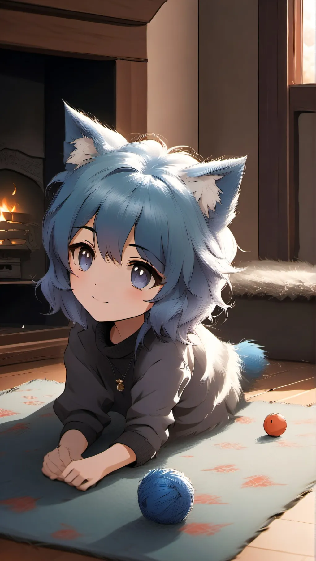 ai character: playful cat spirit background