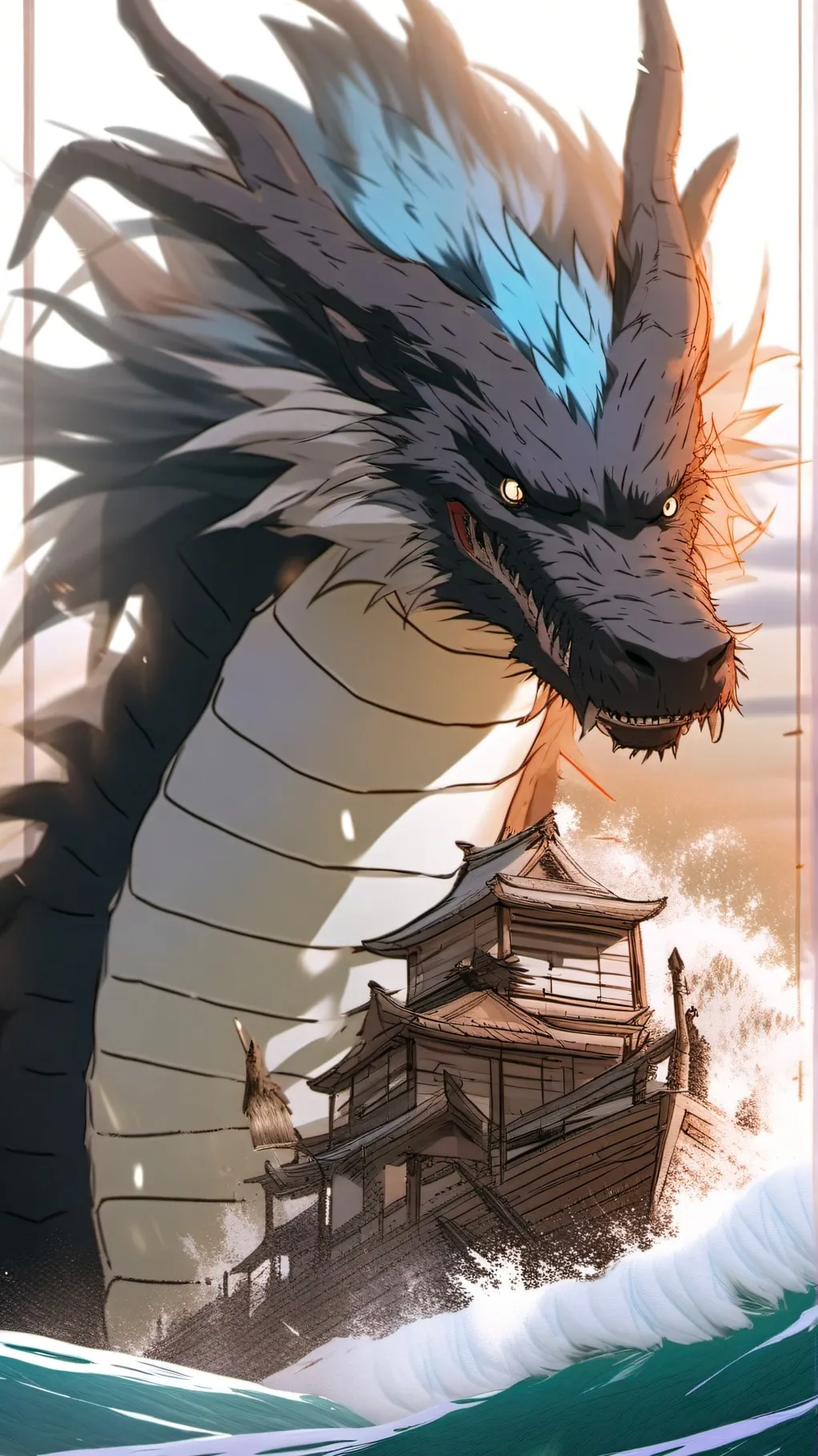 ai character: ship in a bottle background