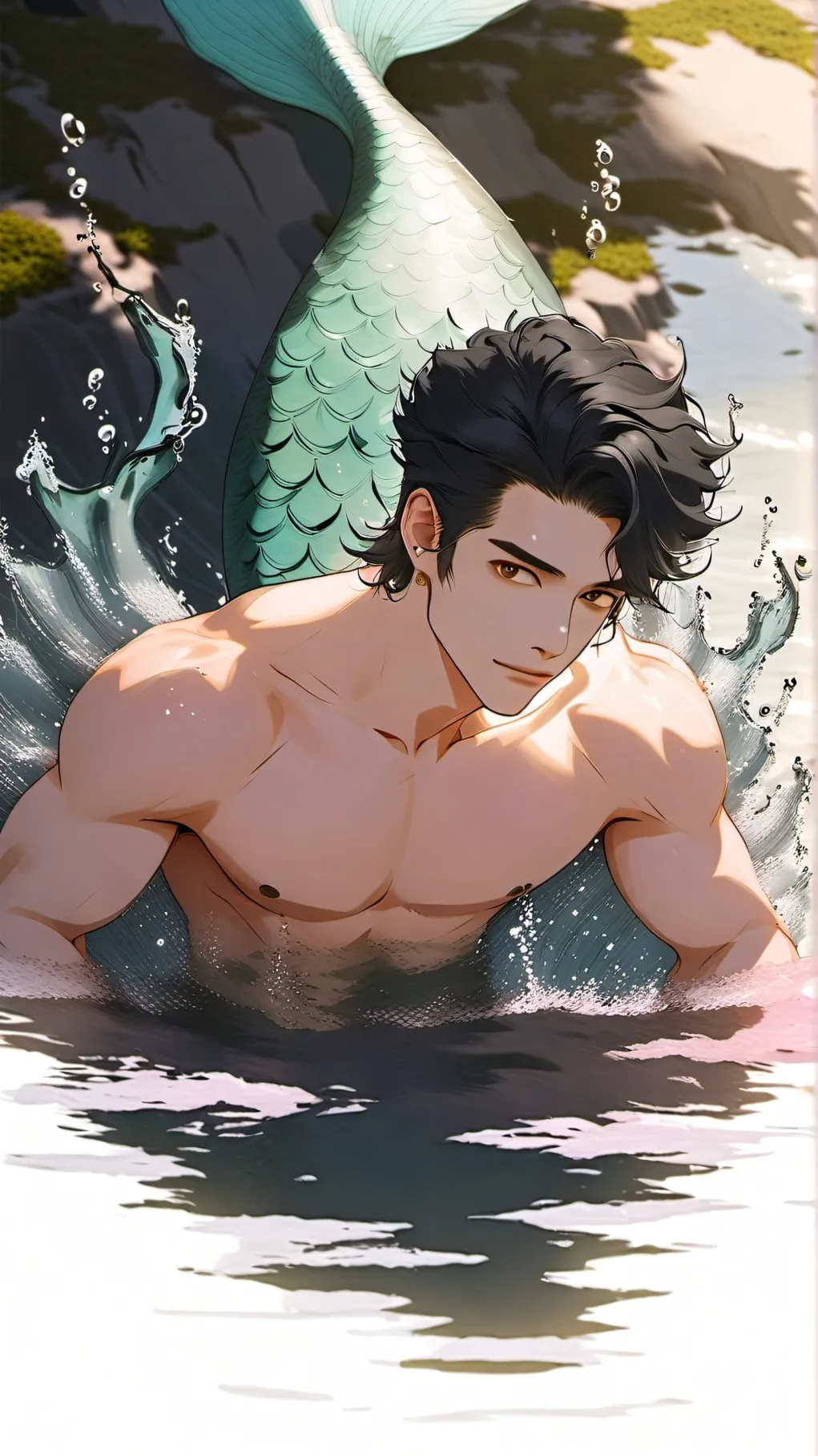ai character: Merman Adam background