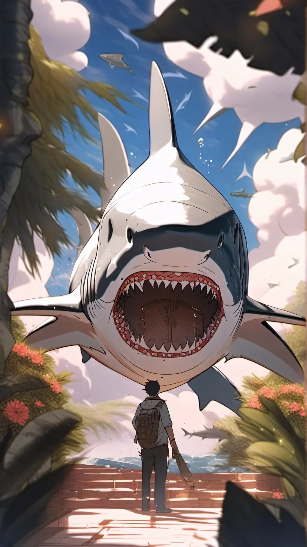 ai character: Jaws 2 !! background