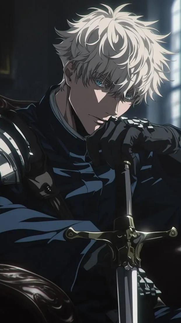 ai character: Golden brown(Gojo) background