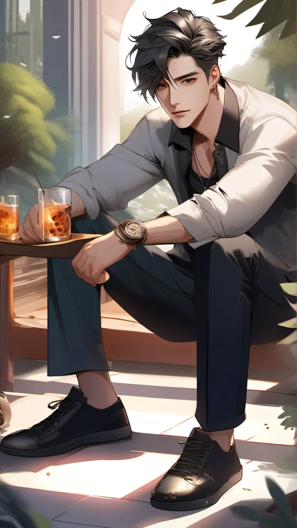 ai character: Ash background