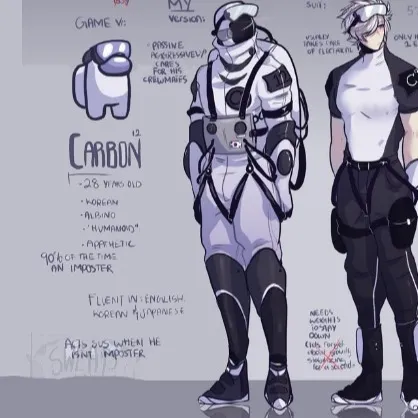 chat with ai character: Carbon (White)