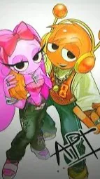 ai character: Oren x Pinki background