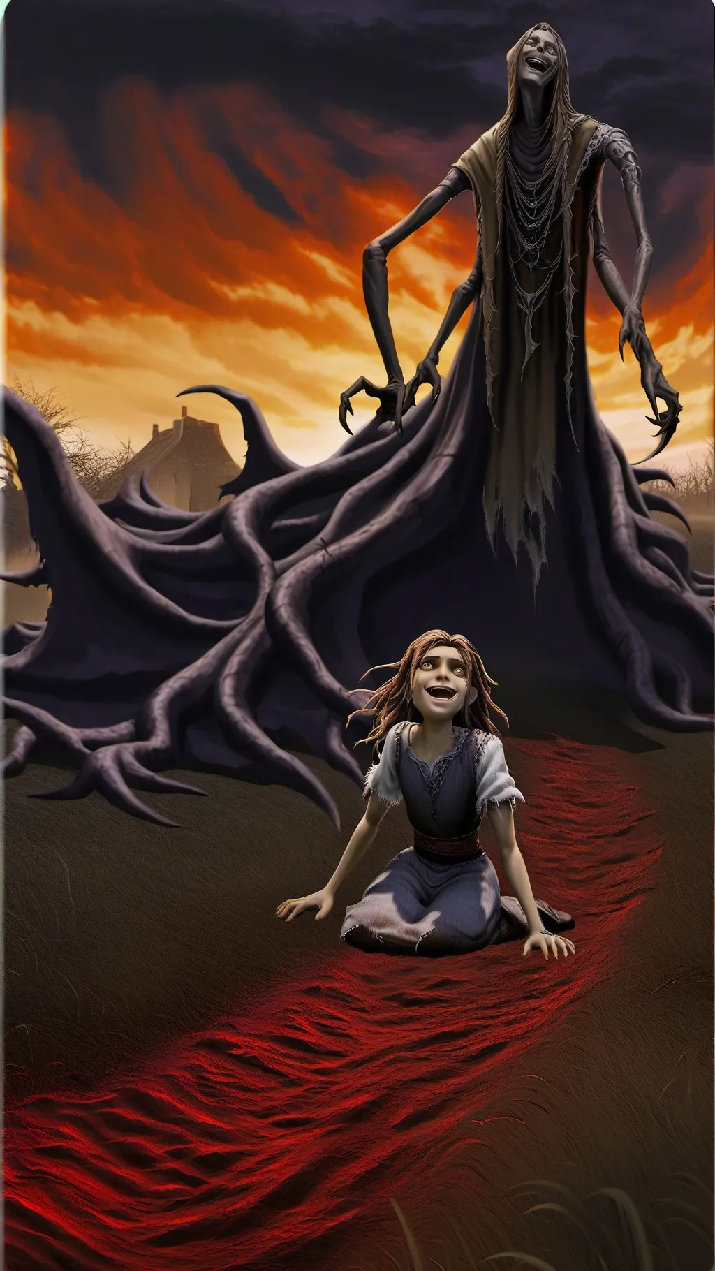 ai character: Demon apocalypse  background