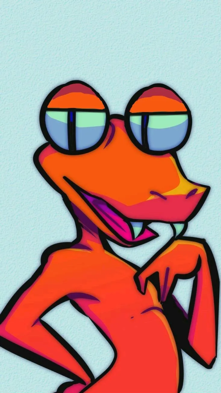 ai character: Orange background